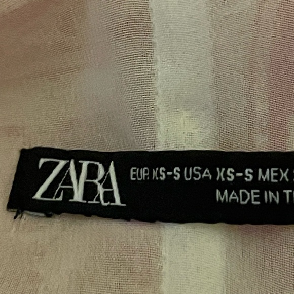 Zara Printed Crochet Fringe Boho Maxi Dress Size Extra Small - Picture 14 of 15